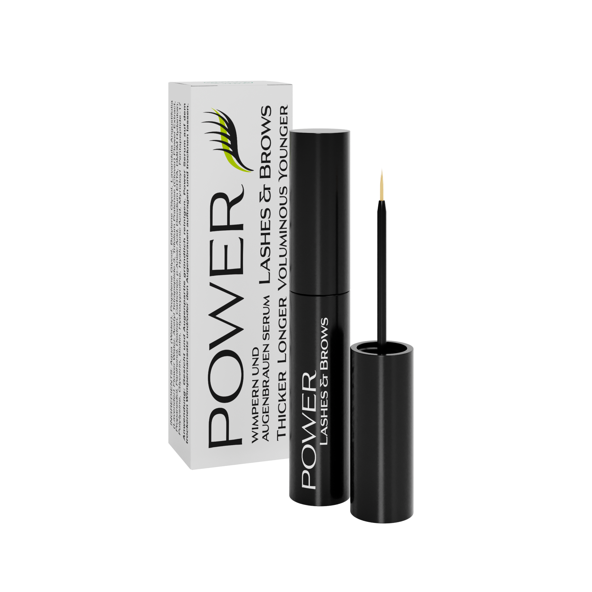 POWER Lashes & Brows Serum – hormonfreie Pflege für vollere Wimpern & definierte Augenbrauen