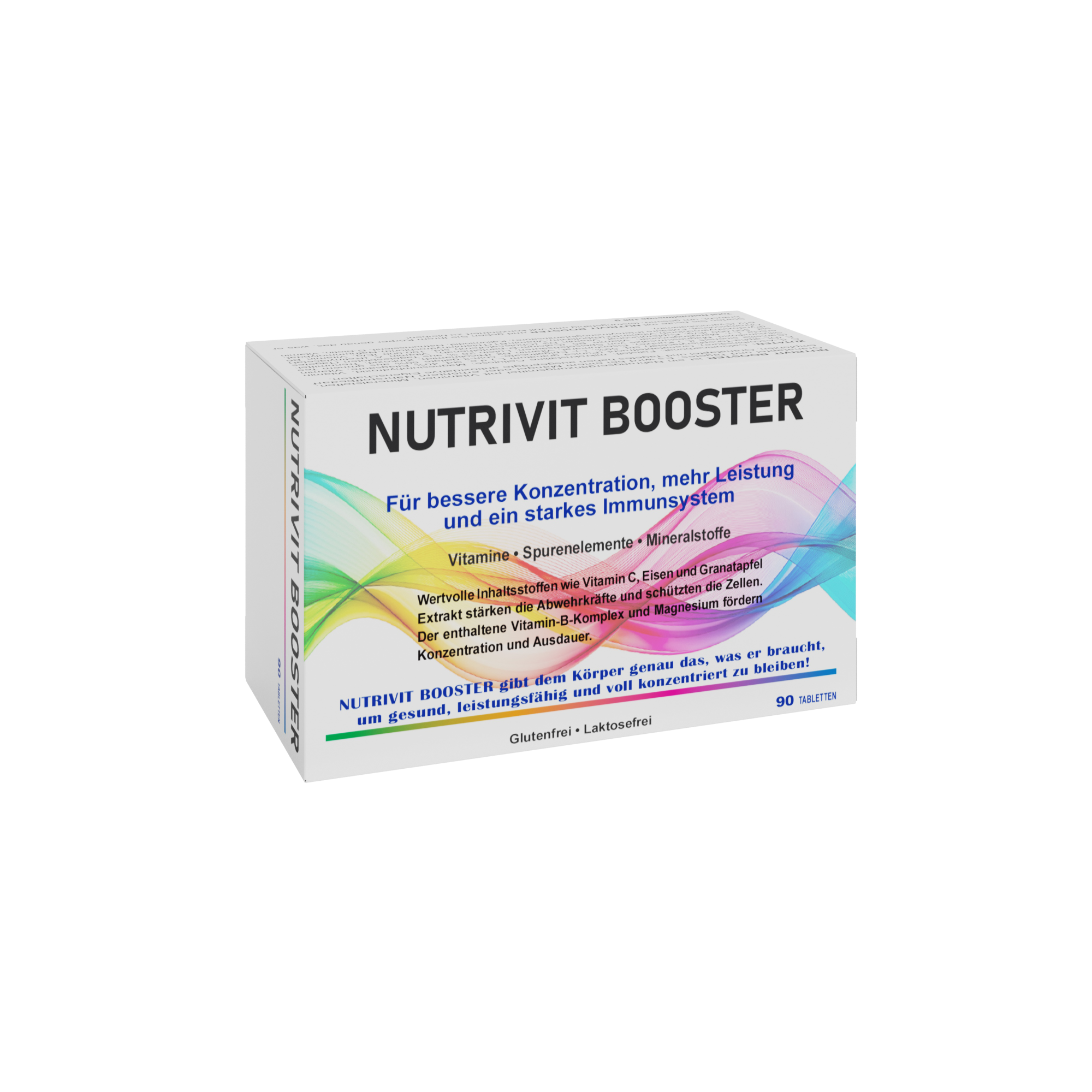 NutriVit Booster – Multinährstoff-Komplex mit 12 Vitaminen &amp; 10 Mineralstoffen zur täglichen Unterstützung von Immunsystem, Energie und Zellschutz