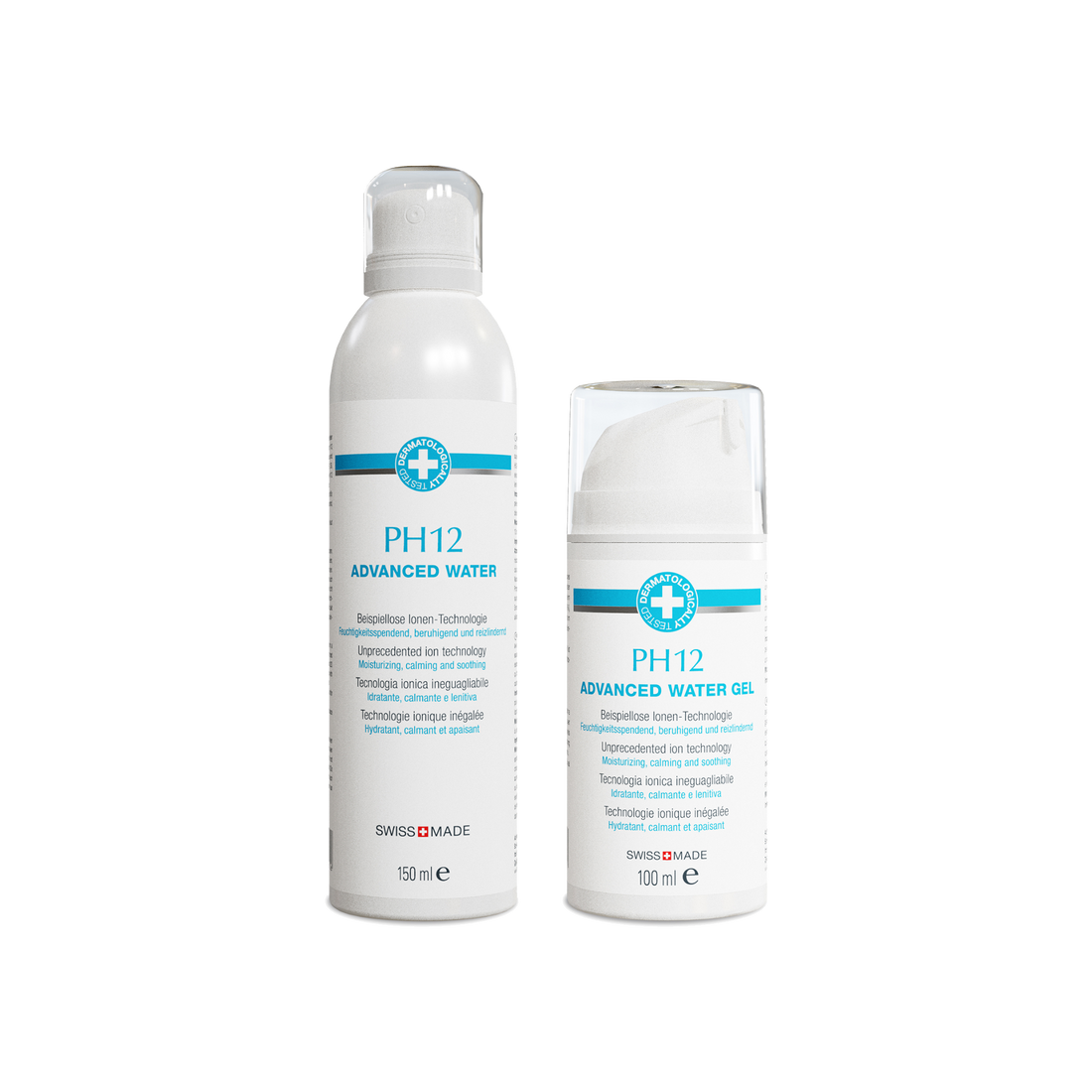 PH12 Hautpflege-Set mit Spray & Gel – sanfte, basische Pflege mit superionisiertem Wasser zur Beruhigung und Regeneration der Haut