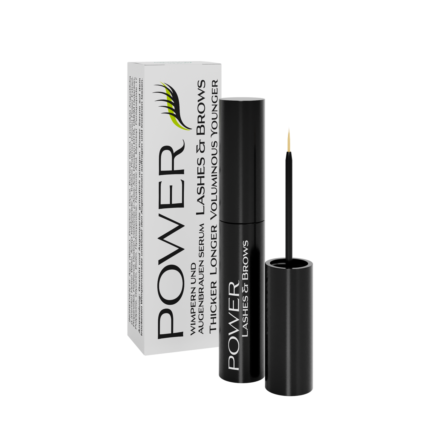 POWER Lashes &amp; Brows Serum – hormonfreie Pflege für vollere Wimpern &amp; definierte Augenbrauen